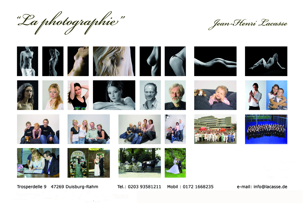 Jean-Henri Lacasse - Fachphotographie